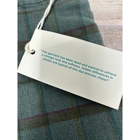 Sundance Ankle Pants Womens Size 2 Sage‎ Green Plaid Linen Blend High Waist - Picture 6 of 12
